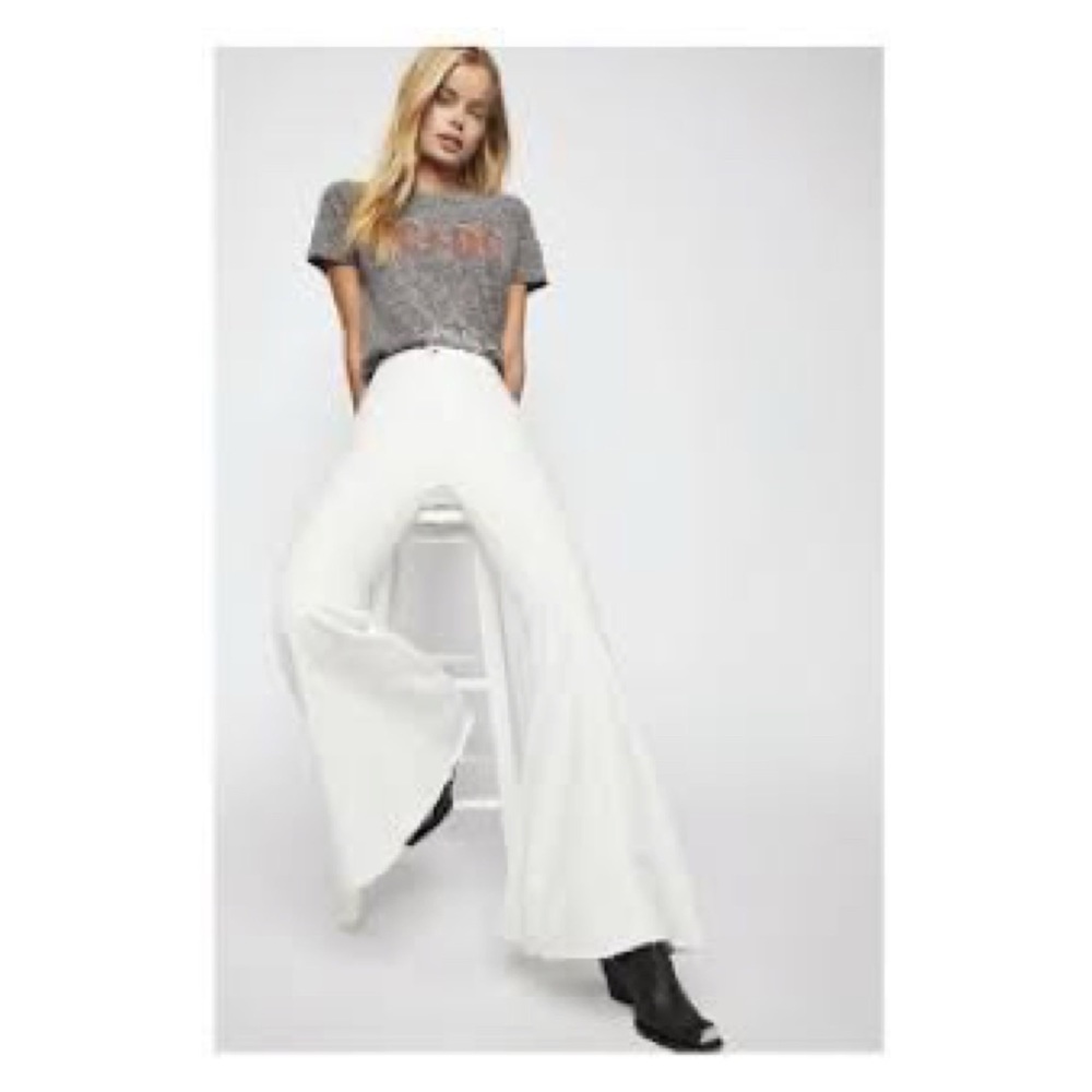 NWT Free People white bell bottoms